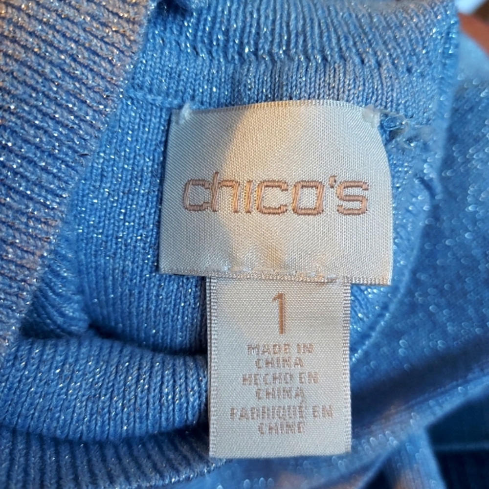 Chico's Rayon/Poly Blend With Silver Metallic Thr… - image 8